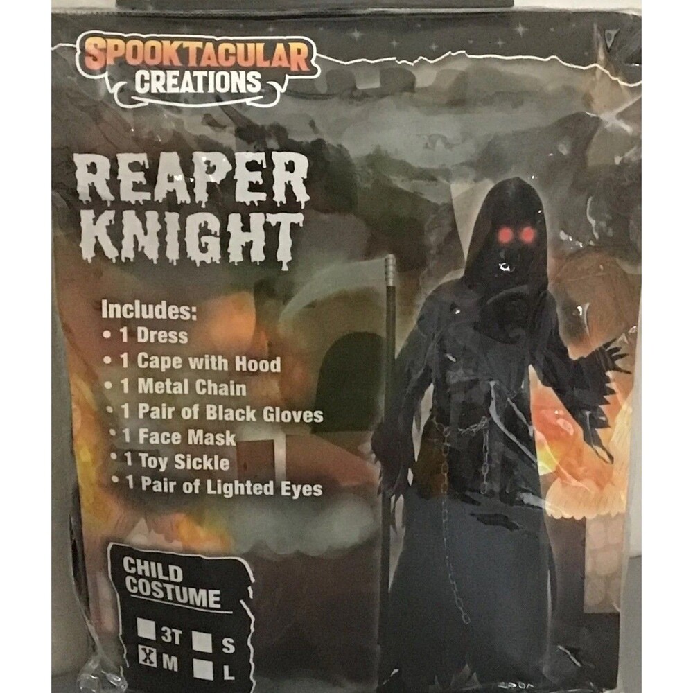 REAPER KNIGHT Costume CHILD MEDIUM Halloween Spooktacular Creations NIP